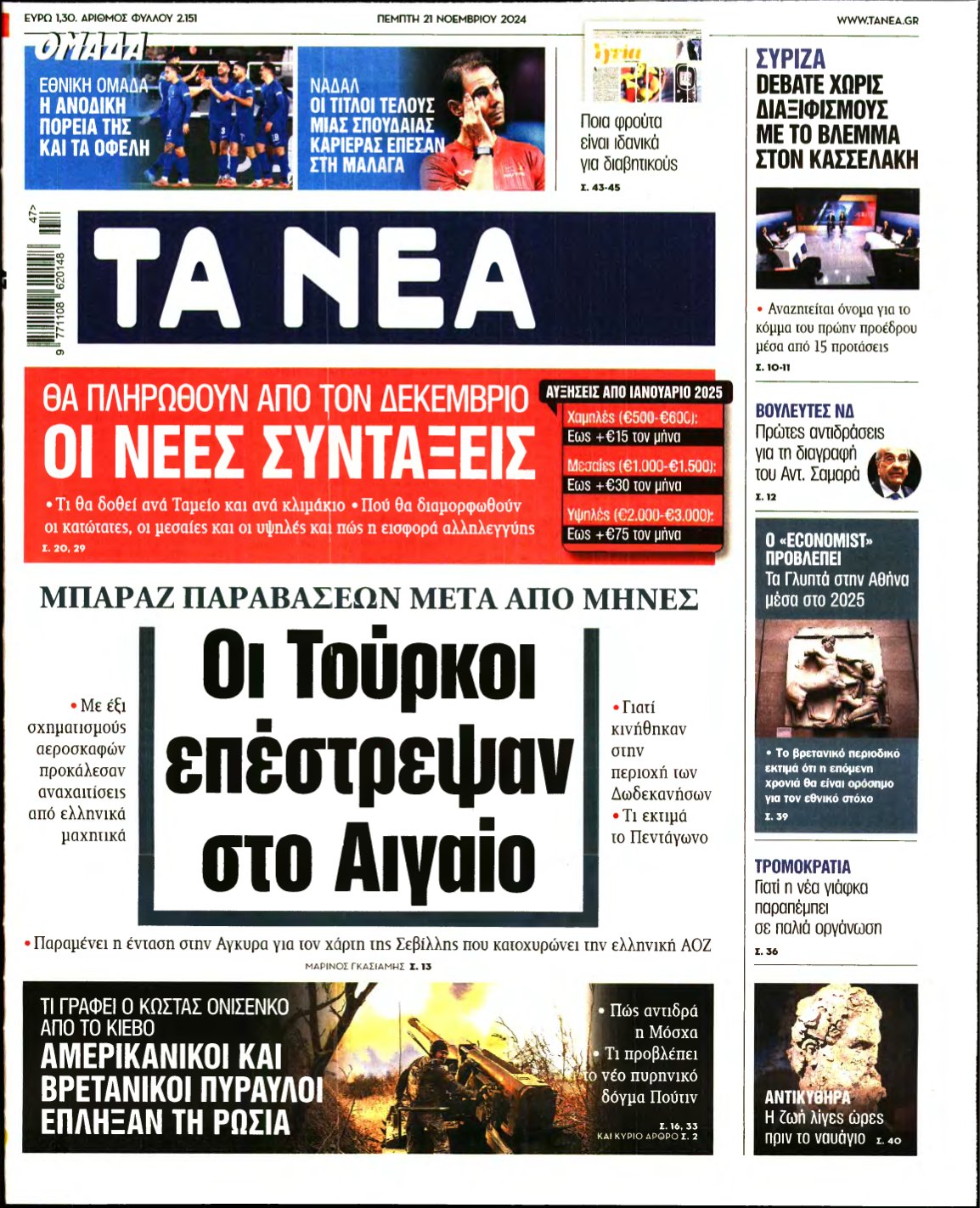 ΤΑ ΝΕΑ – 21/11/2024