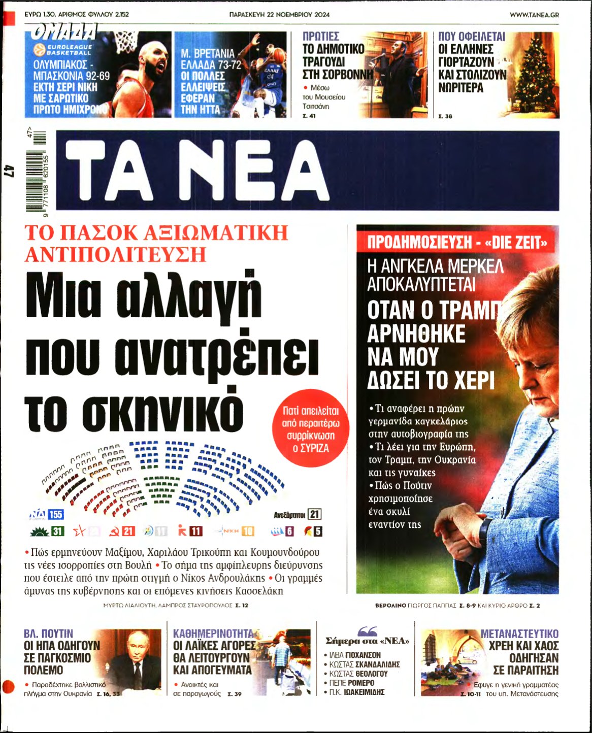 ΤΑ ΝΕΑ – 22/11/2024