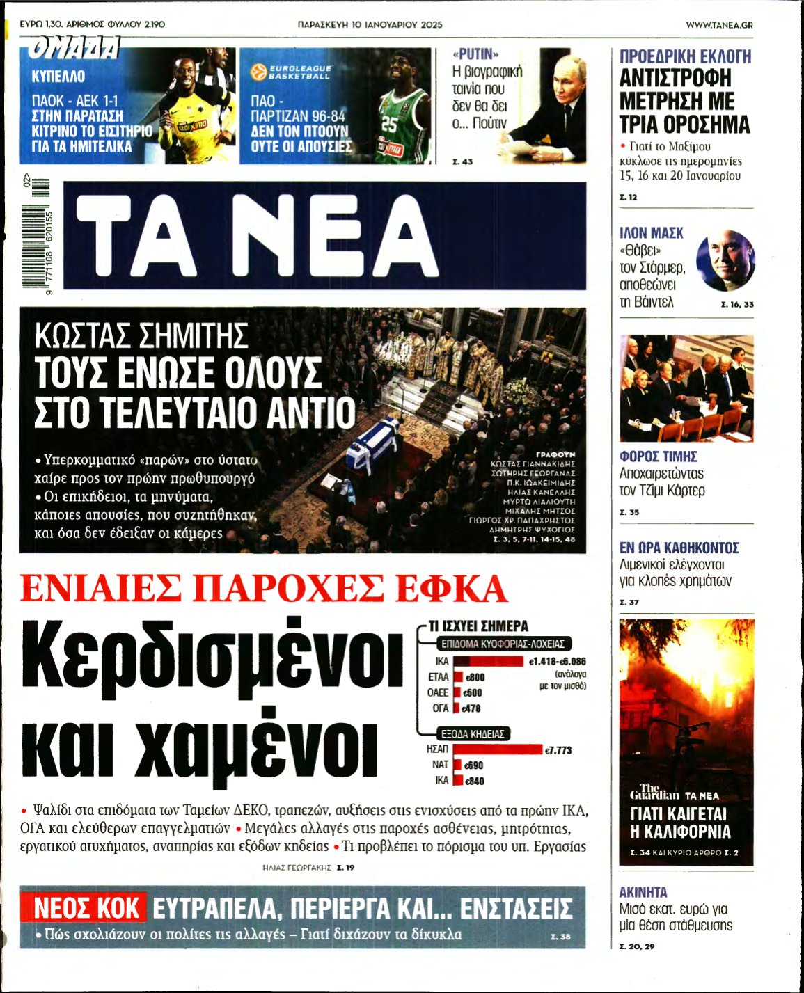 ΤΑ ΝΕΑ – 10/01/2025