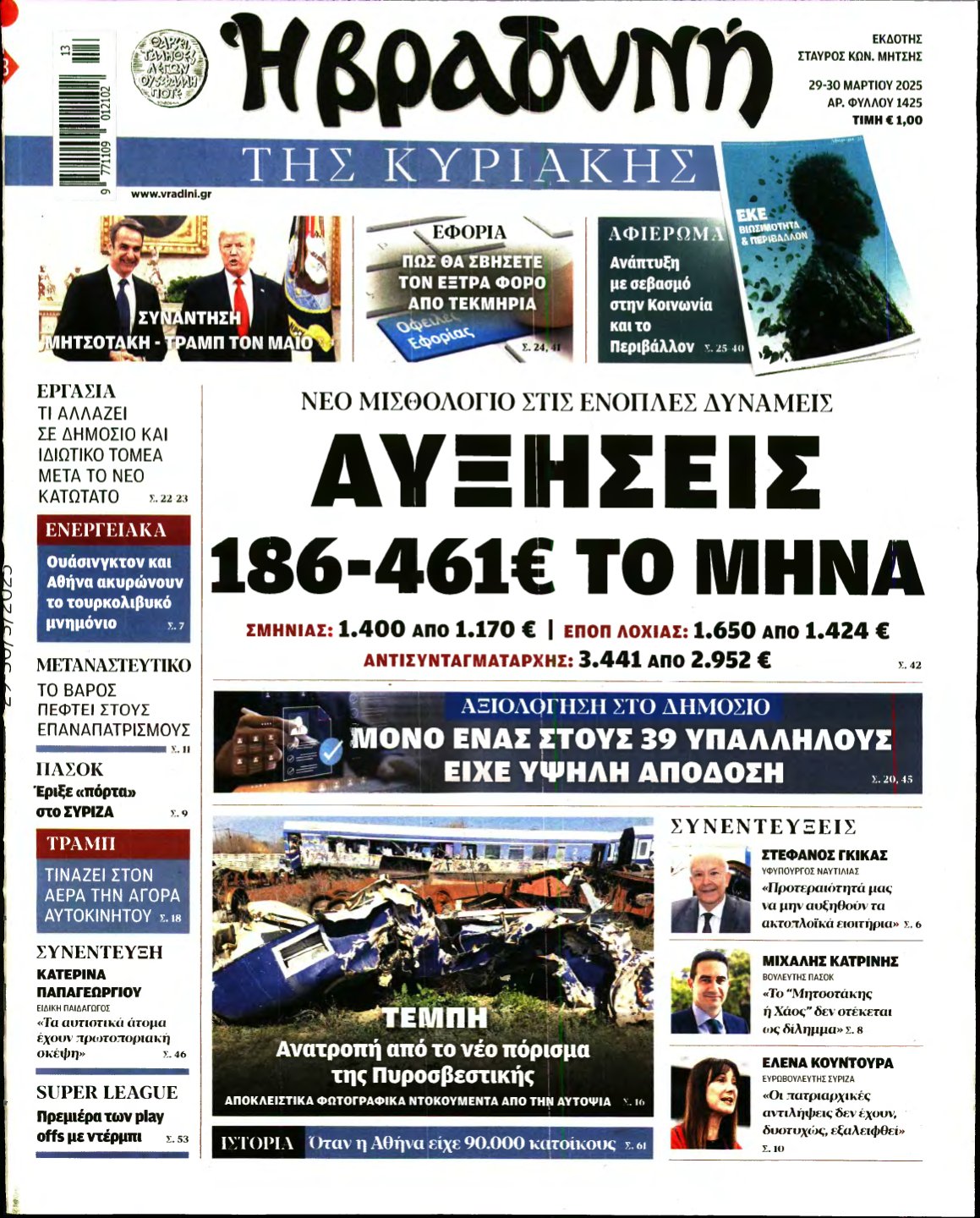 ΒΡΑΔΥΝΗ ΤΗΣ ΚΥΡΙΑΚΗΣ – 29/03/2025
