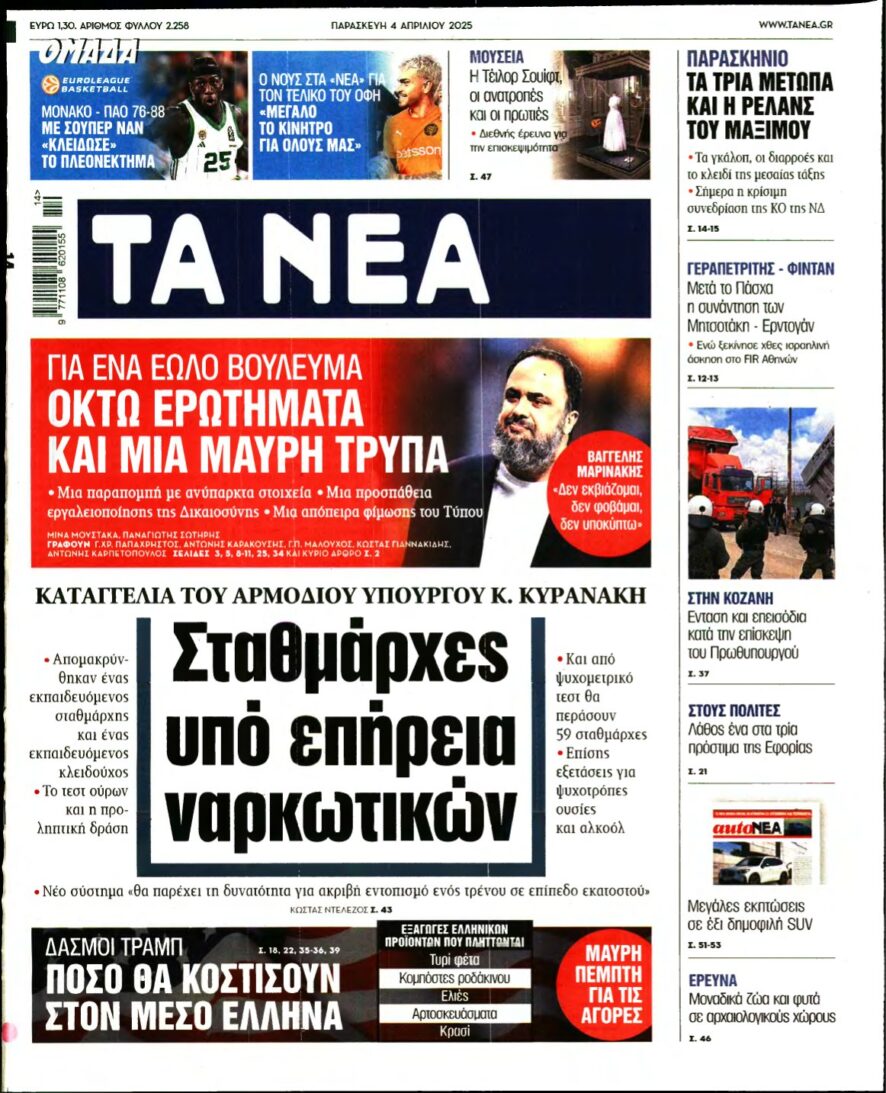 ΤΑ ΝΕΑ – 04/04/2025