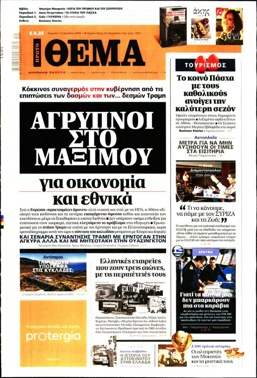 ΠΡΩΤΟ ΘΕΜΑ – 13/04/2025
