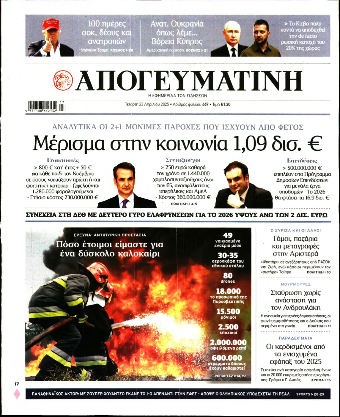 ΑΠΟΓΕΥΜΑΤΙΝΗ – 23/04/2025