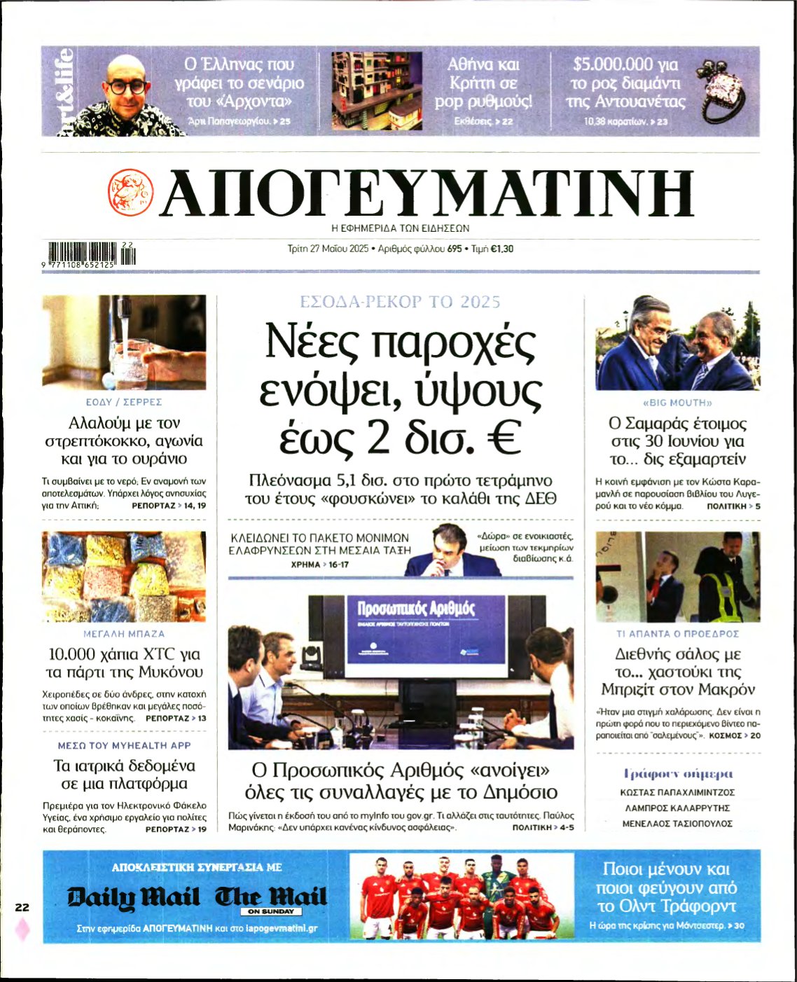 ΑΠΟΓΕΥΜΑΤΙΝΗ – 27/05/2025