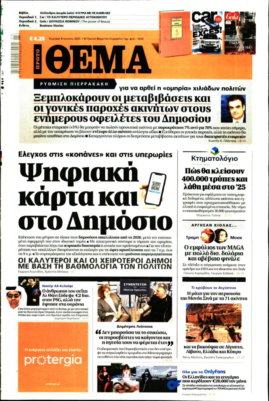 ΠΡΩΤΟ ΘΕΜΑ – 08/06/2025