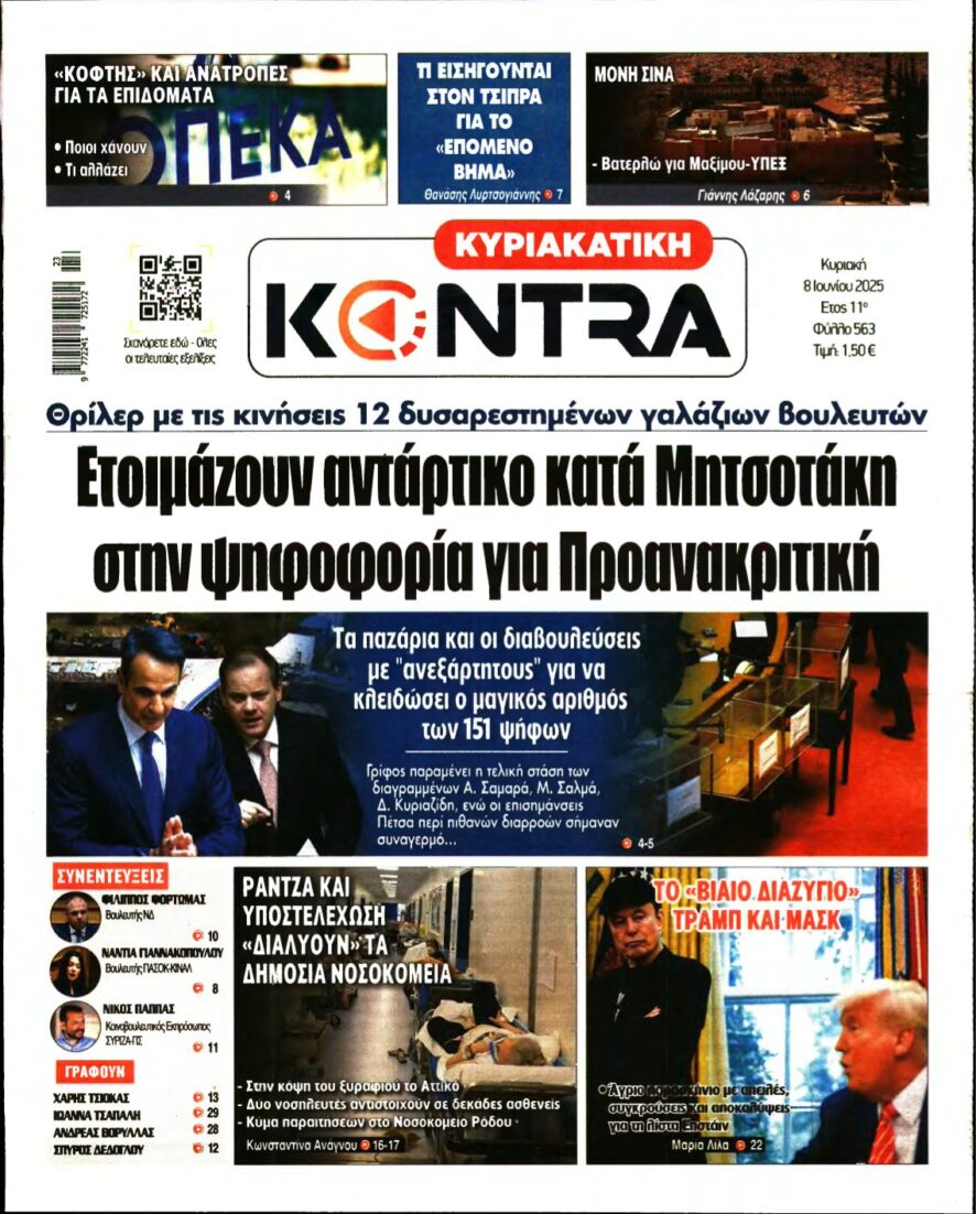 ΚΥΡΙΑΚΑΤΙΚΗ KONTRA NEWS – 08/06/2025