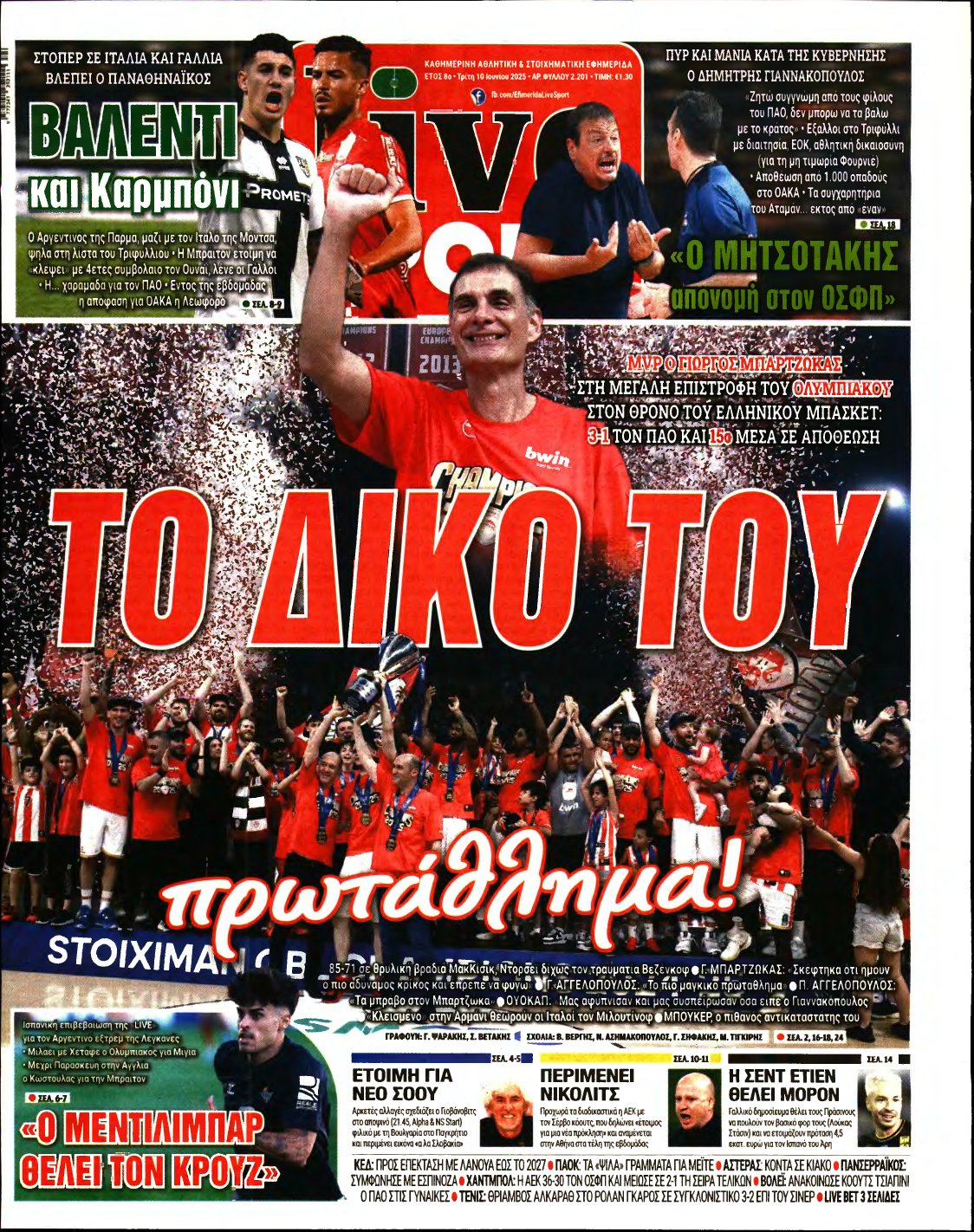 LIVE SPORT – 10/06/2025