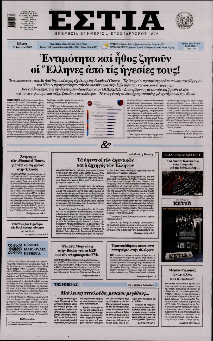 ΕΣΤΙΑ – 12/06/2025