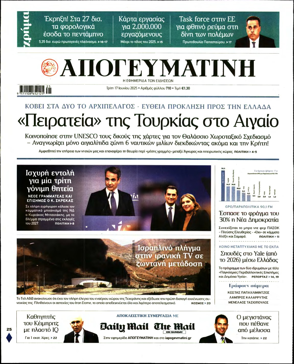 ΑΠΟΓΕΥΜΑΤΙΝΗ – 17/06/2025
