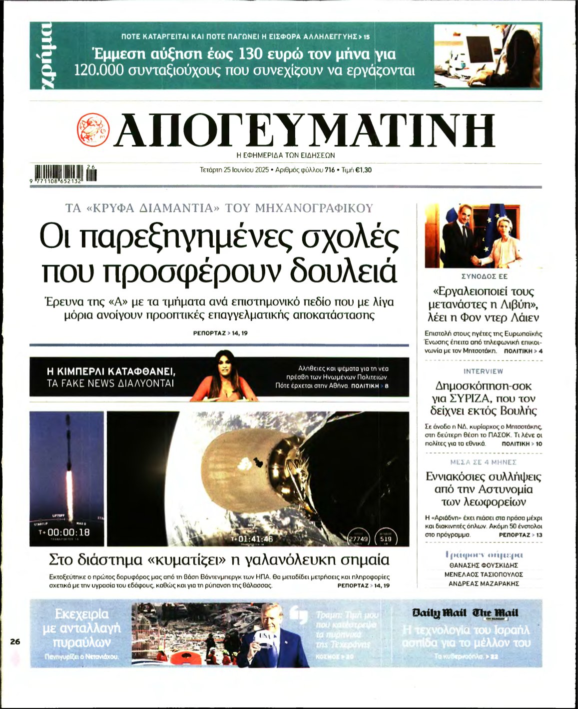 ΑΠΟΓΕΥΜΑΤΙΝΗ – 25/06/2025