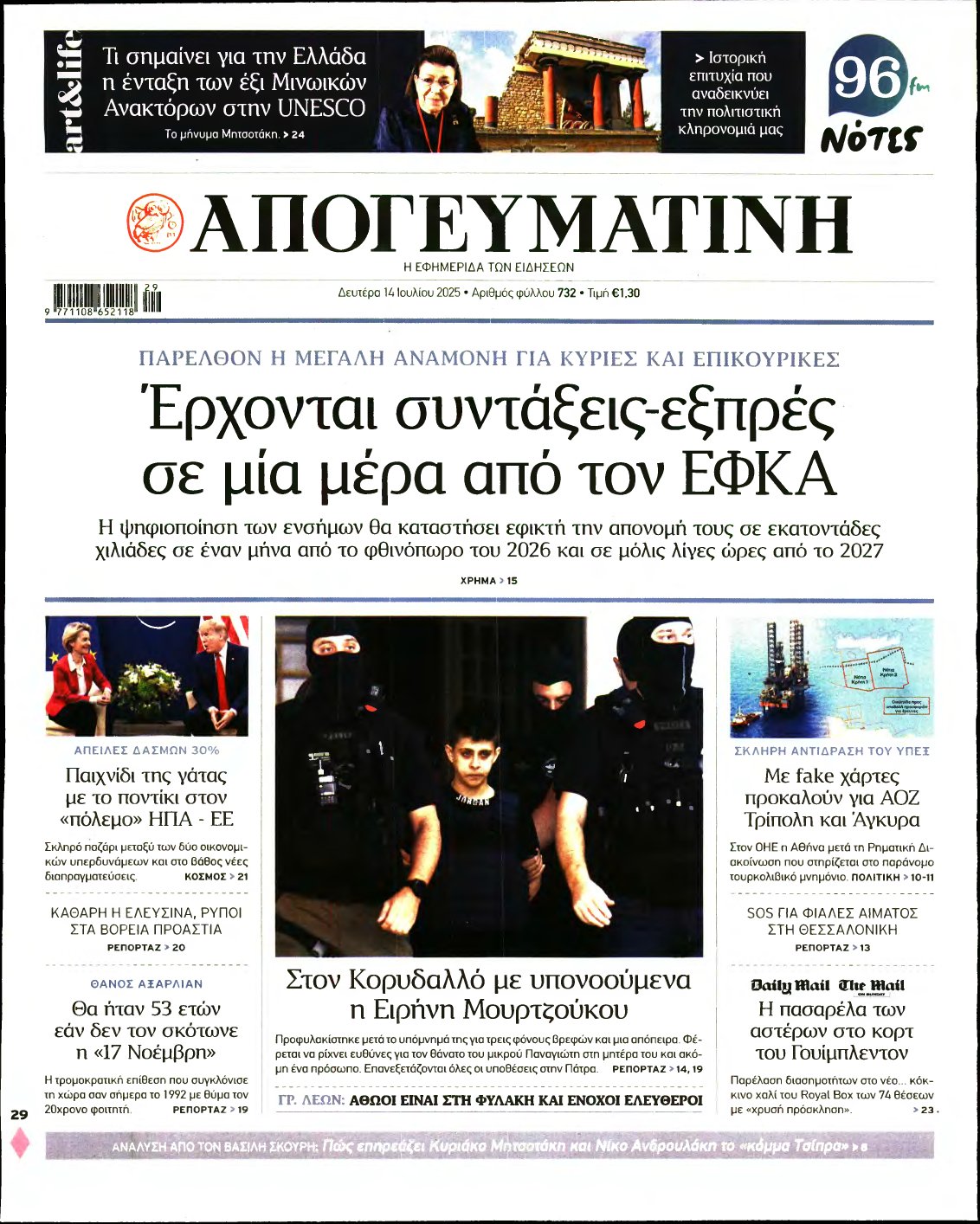 ΑΠΟΓΕΥΜΑΤΙΝΗ – 14/07/2025