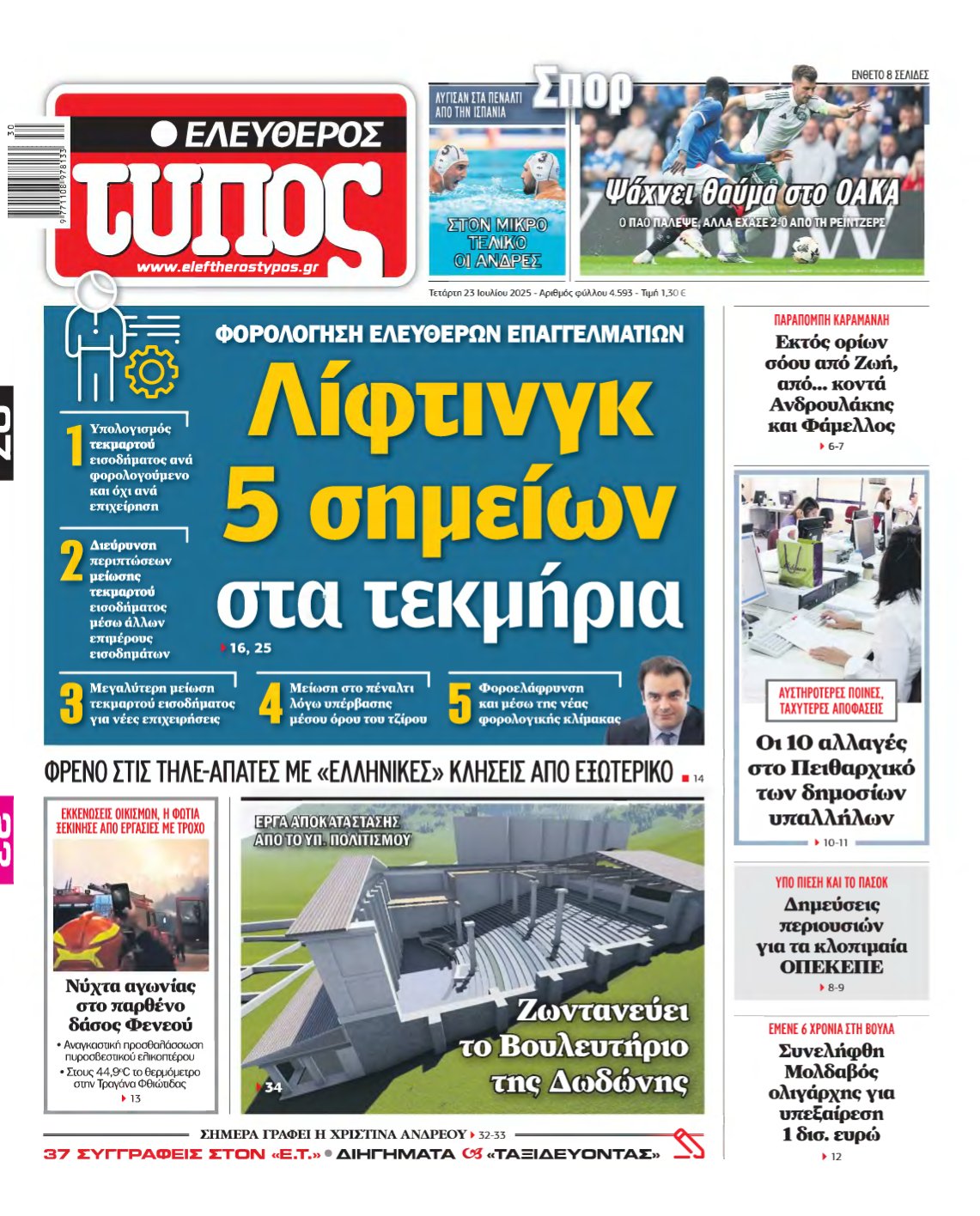 ΕΛΕΥΘΕΡΟΣ ΤΥΠΟΣ – 23/07/2025