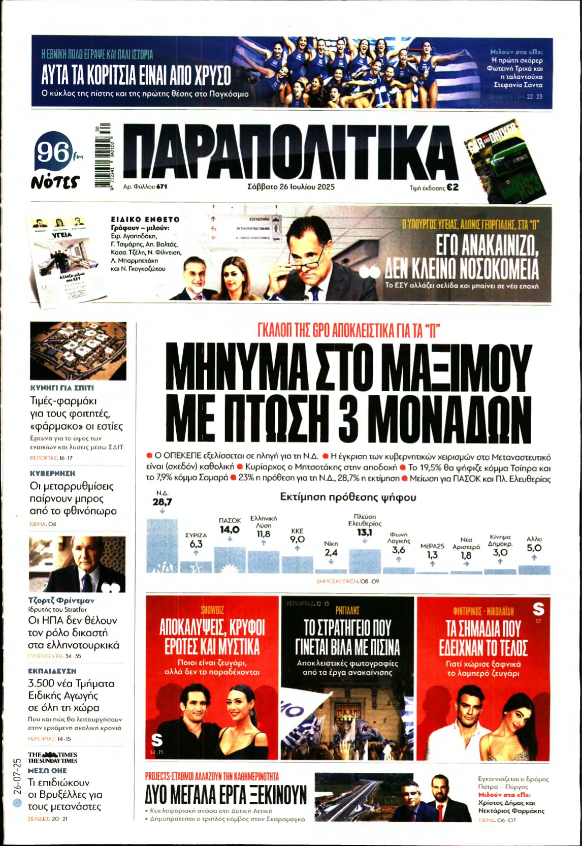 ΠΑΡΑΠΟΛΙΤΙΚΑ – 26/07/2025