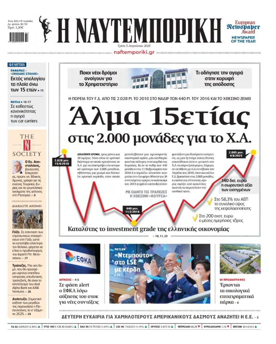 ΝΑΥΤΕΜΠΟΡΙΚΗ – 05/08/2025
