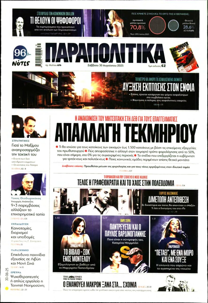 ΠΑΡΑΠΟΛΙΤΙΚΑ – 30/08/2025