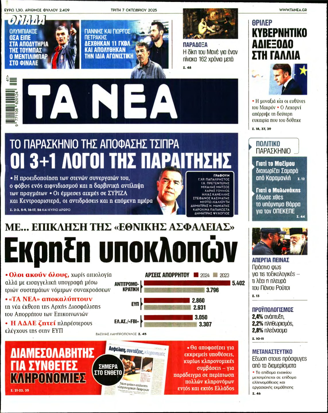 ΤΑ ΝΕΑ – 07/10/2025