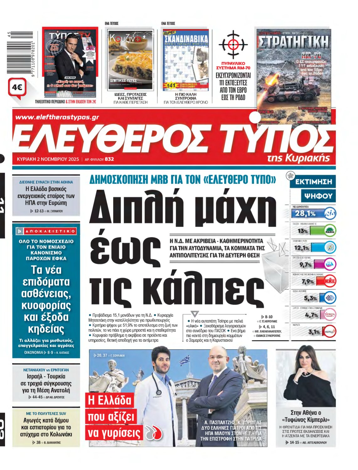 ΕΛΕΥΘΕΡΟΣ ΤΥΠΟΣ ΚΥΡΙΑΚΗΣ – 02/11/2025