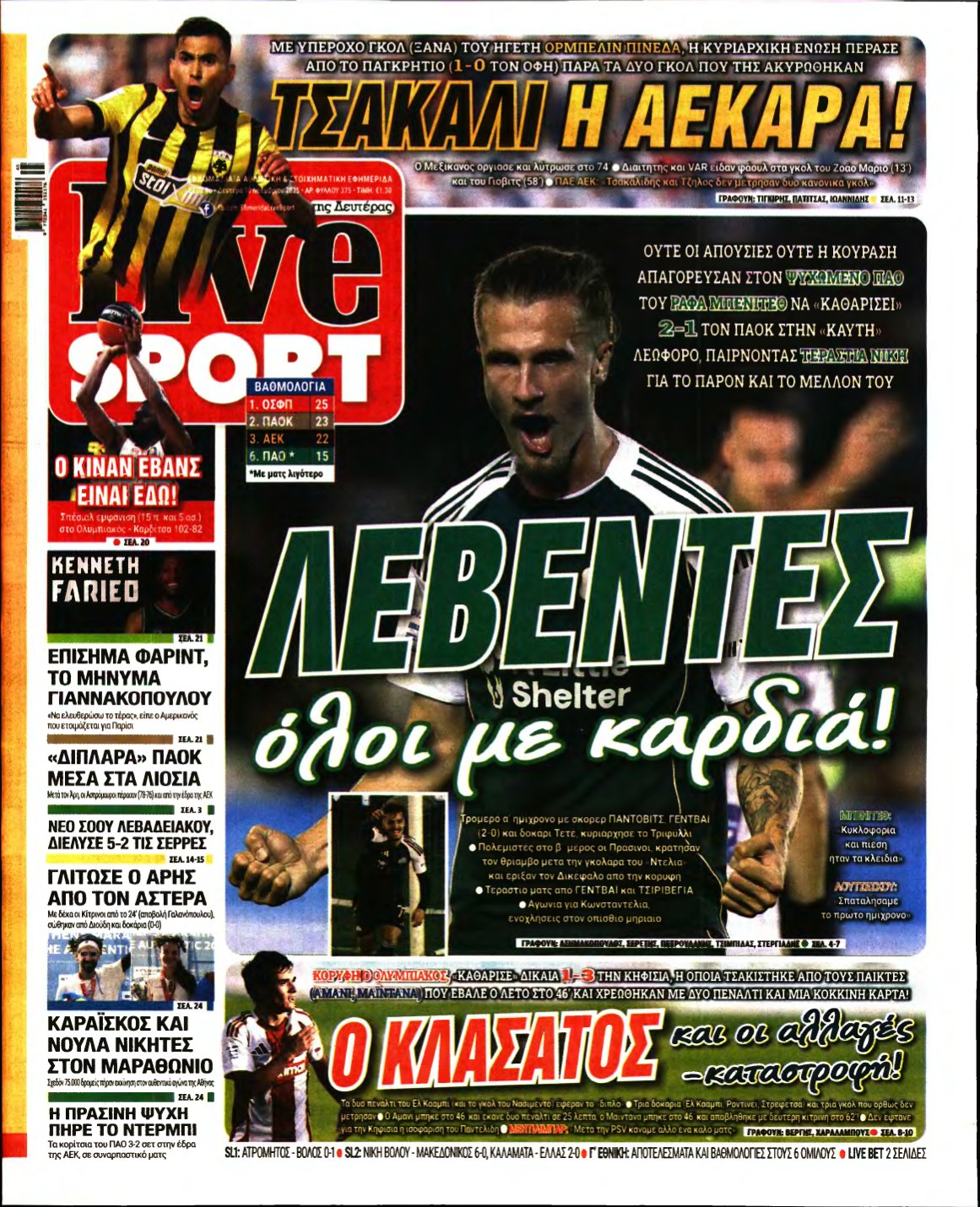 LIVE SPORT – 10/11/2025