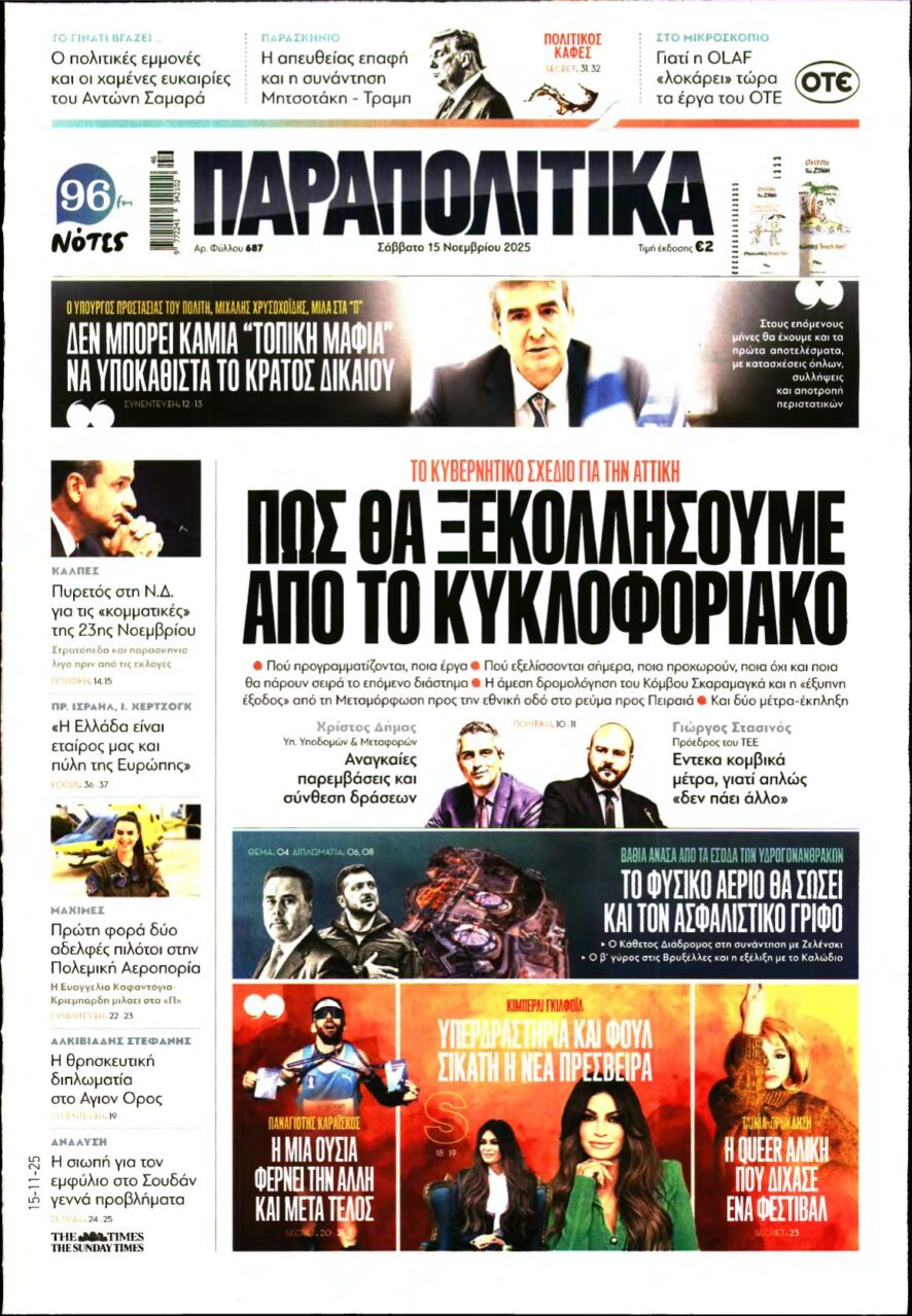 ΠΑΡΑΠΟΛΙΤΙΚΑ – 15/11/2025