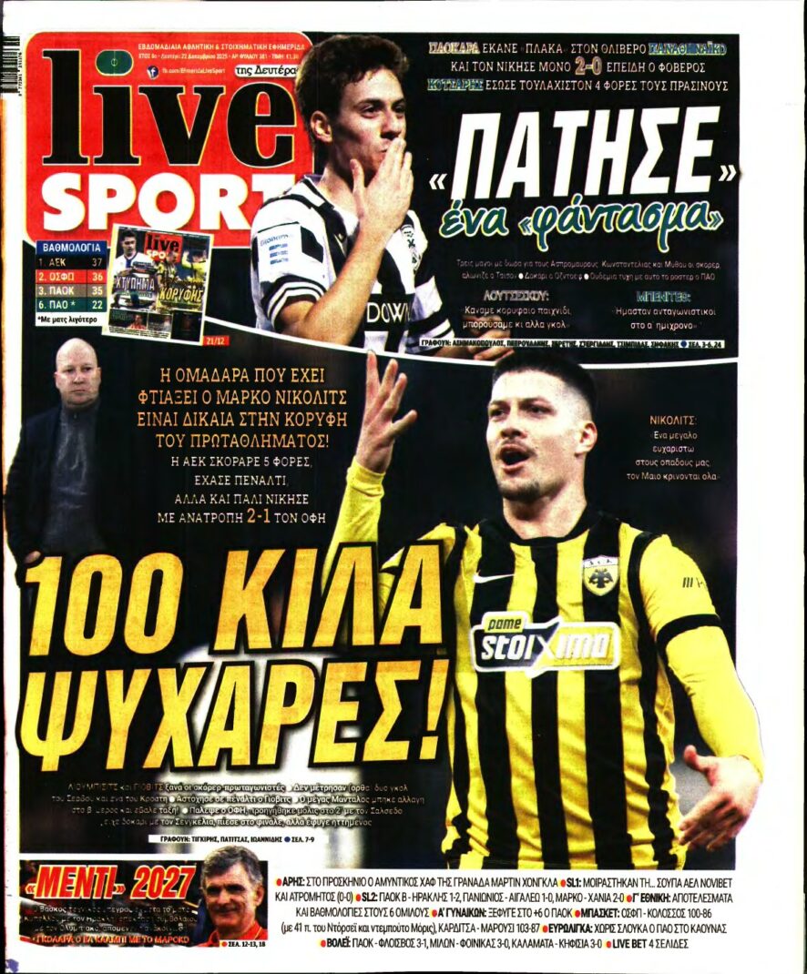 LIVE SPORT – 22/12/2025