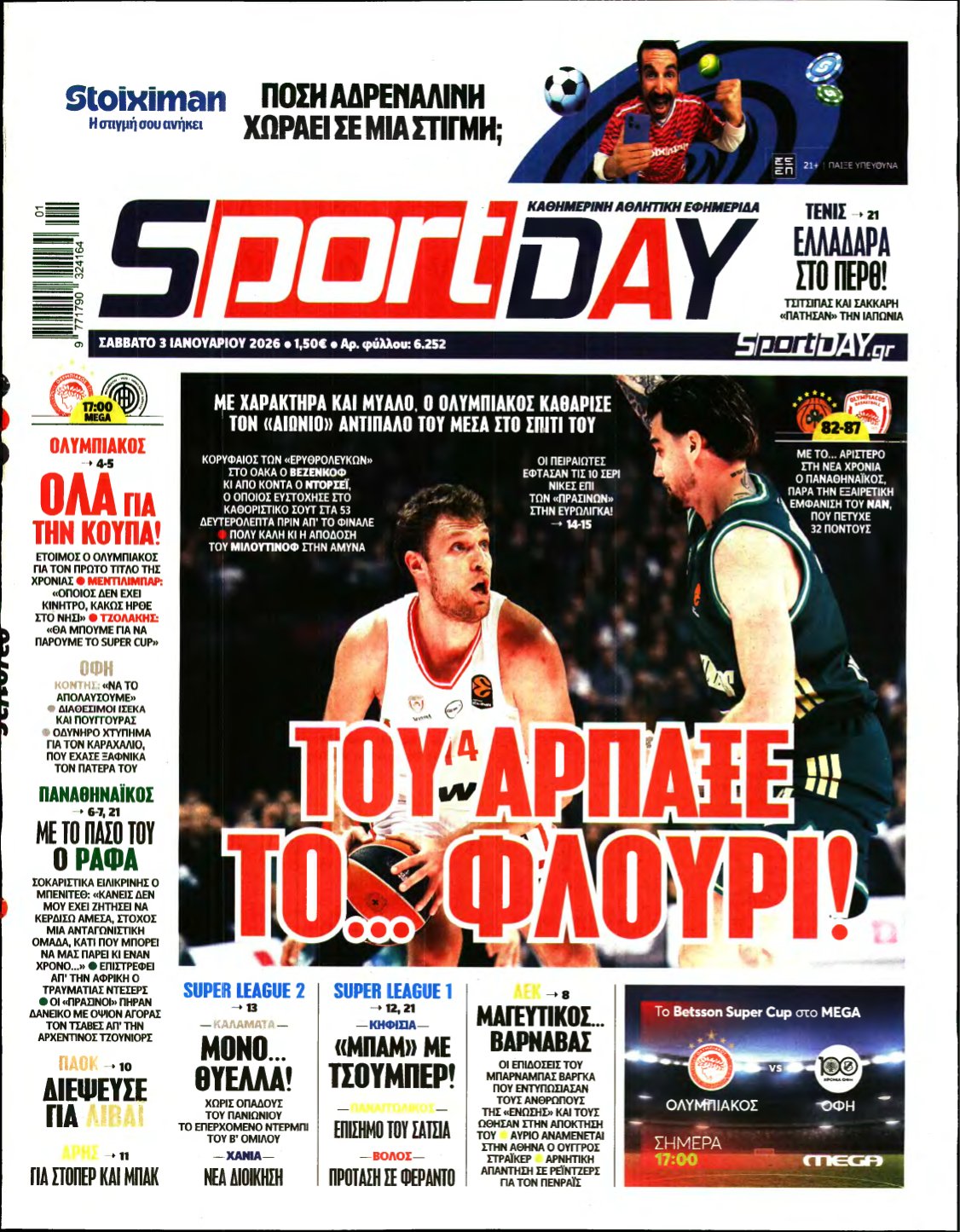 SPORTDAY – 03/01/2026