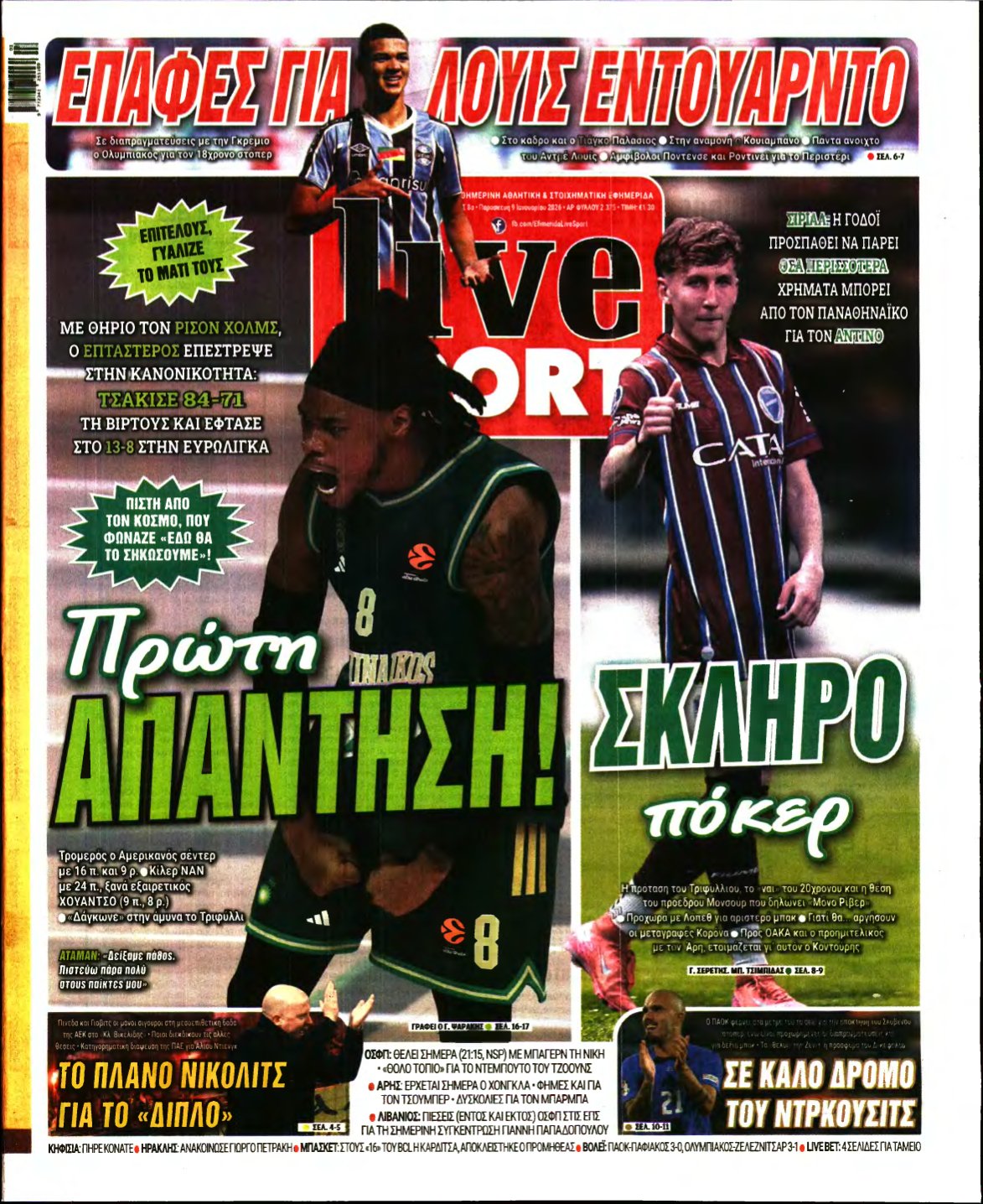LIVE SPORT – 09/01/2026