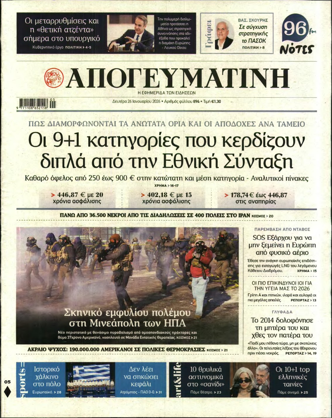 ΑΠΟΓΕΥΜΑΤΙΝΗ – 26/01/2026