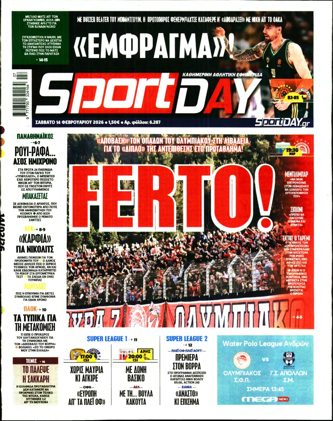 SPORTDAY – 14/02/2026