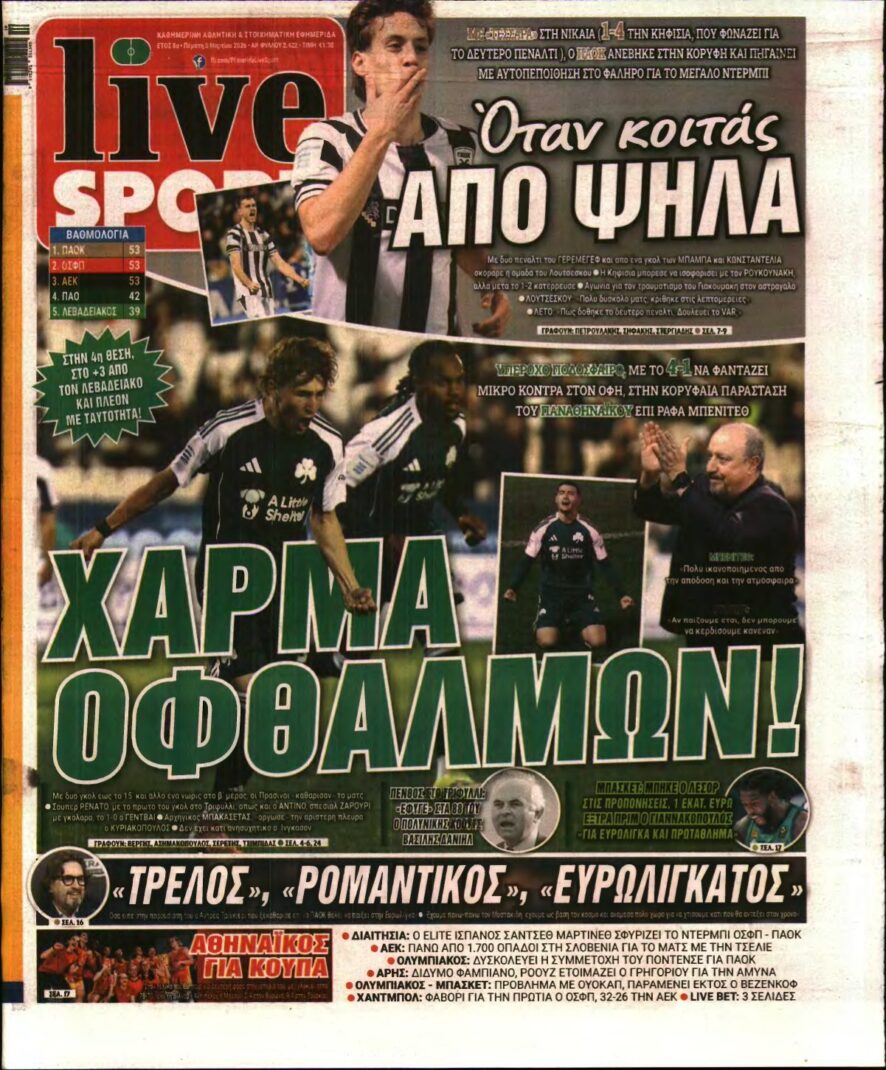 LIVE SPORT – 05/03/2026