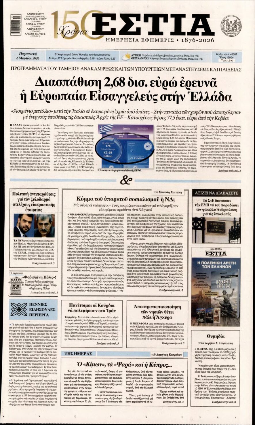 ΕΣΤΙΑ – 06/03/2026