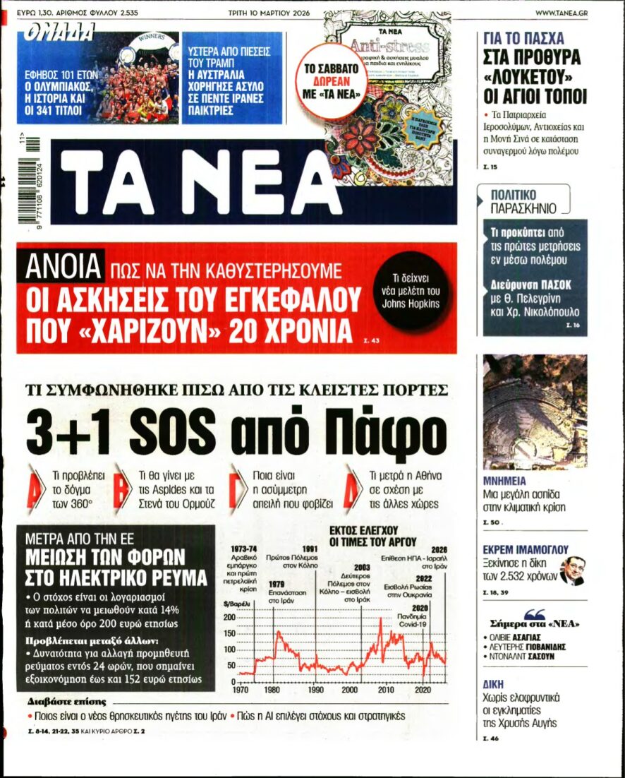 ΤΑ ΝΕΑ – 10/03/2026