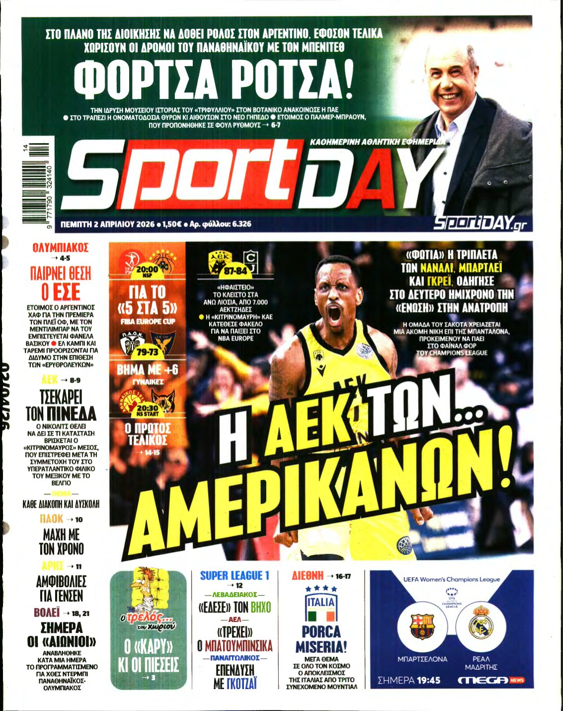 SPORTDAY – 02/04/2026