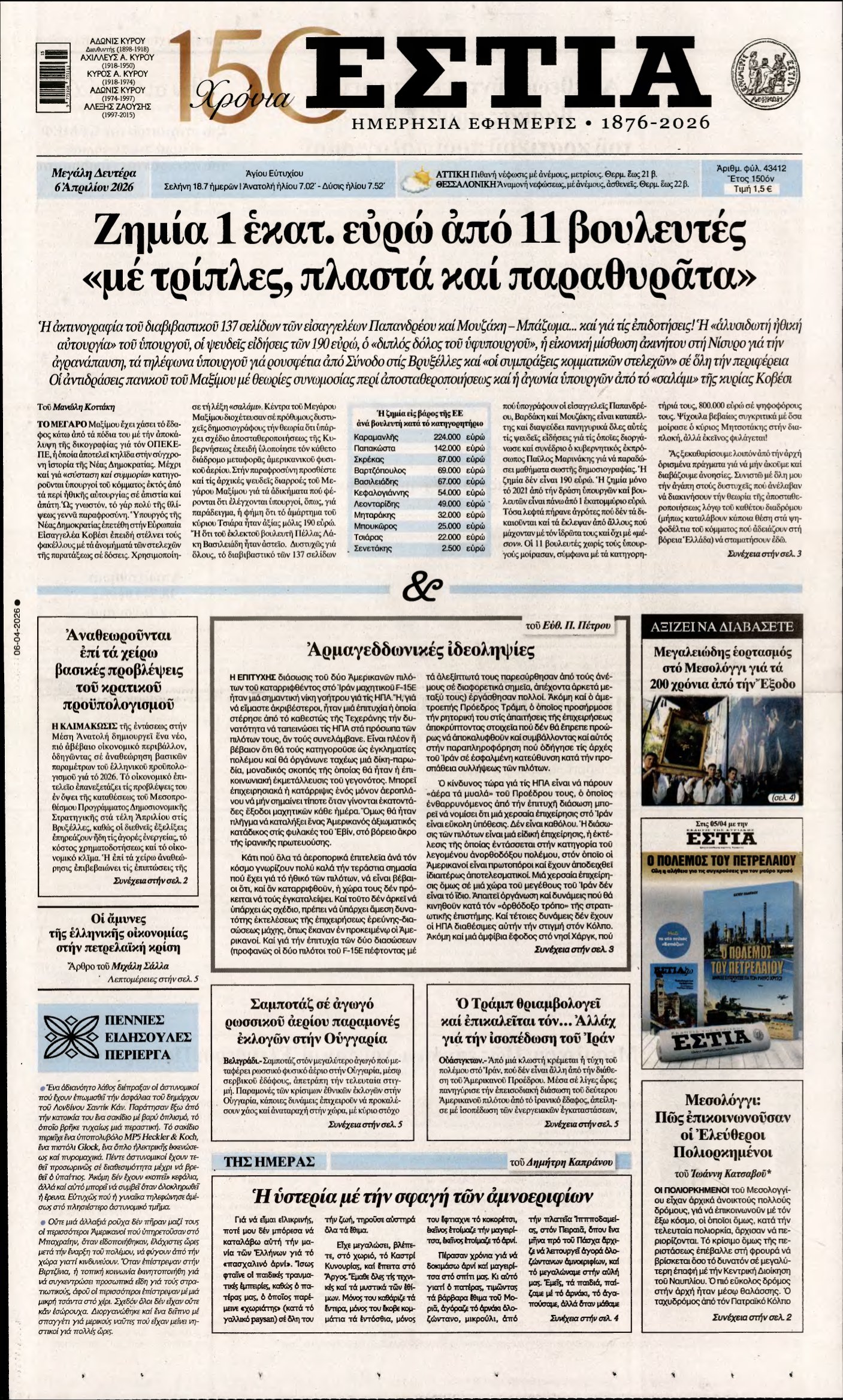 ΕΣΤΙΑ – 06/04/2026