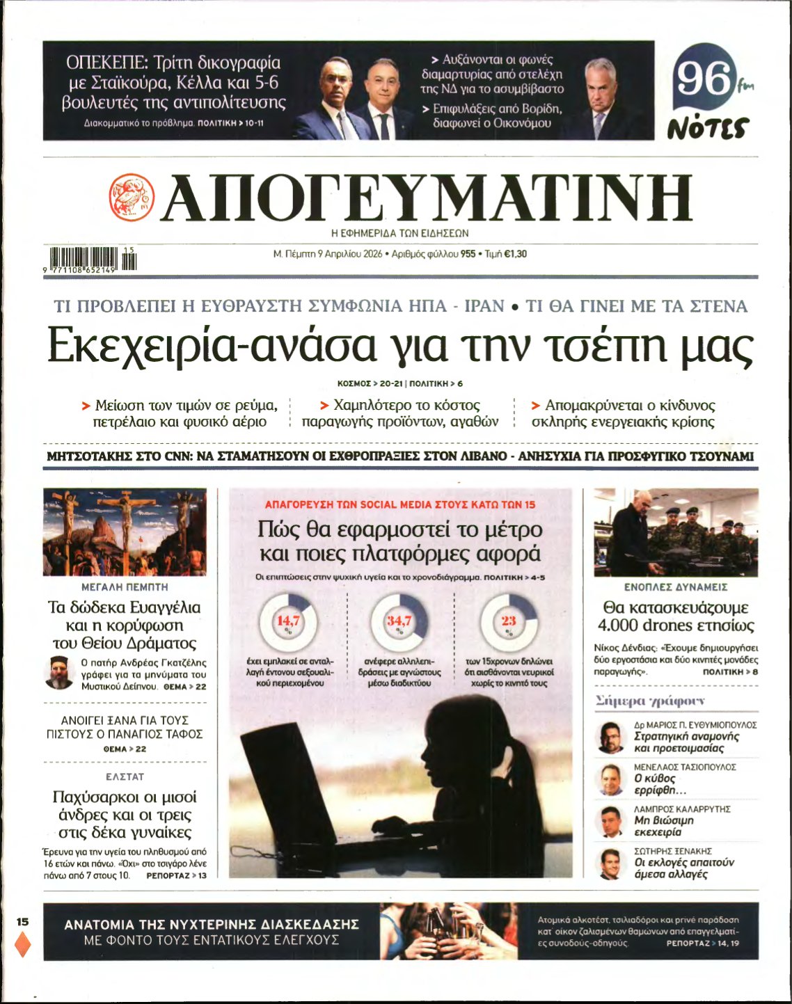 ΑΠΟΓΕΥΜΑΤΙΝΗ – 09/04/2026