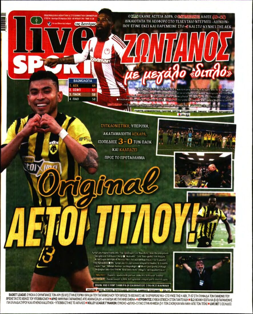 LIVE SPORT – 20/04/2026