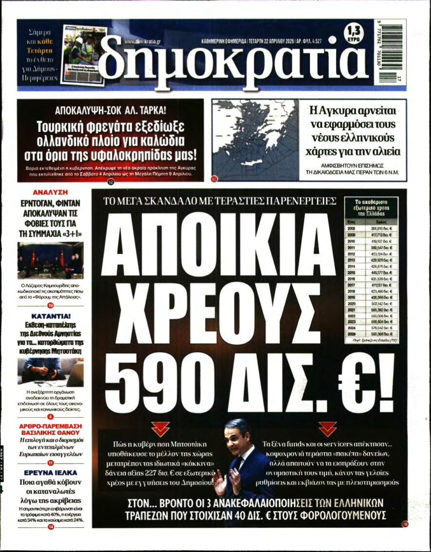 ΔΗΜΟΚΡΑΤΙΑ – 22/04/2026