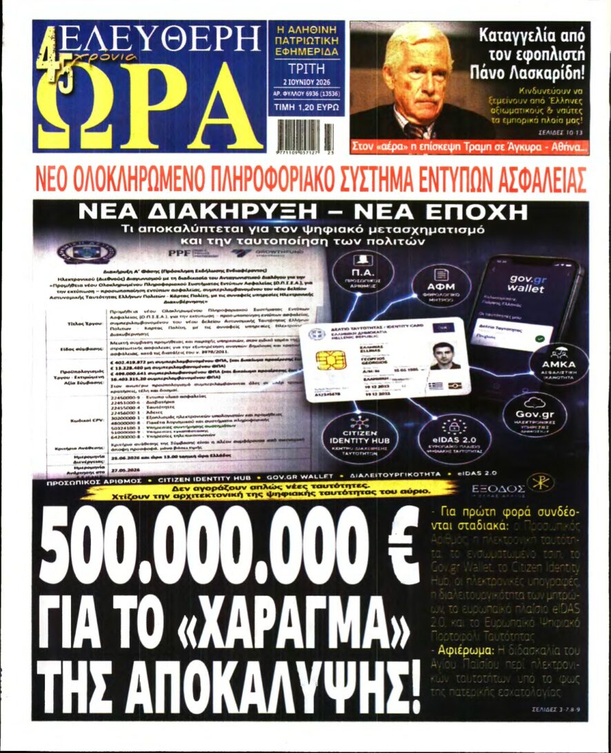 ΕΛΕΥΘΕΡΗ ΩΡΑ – 02/06/2026