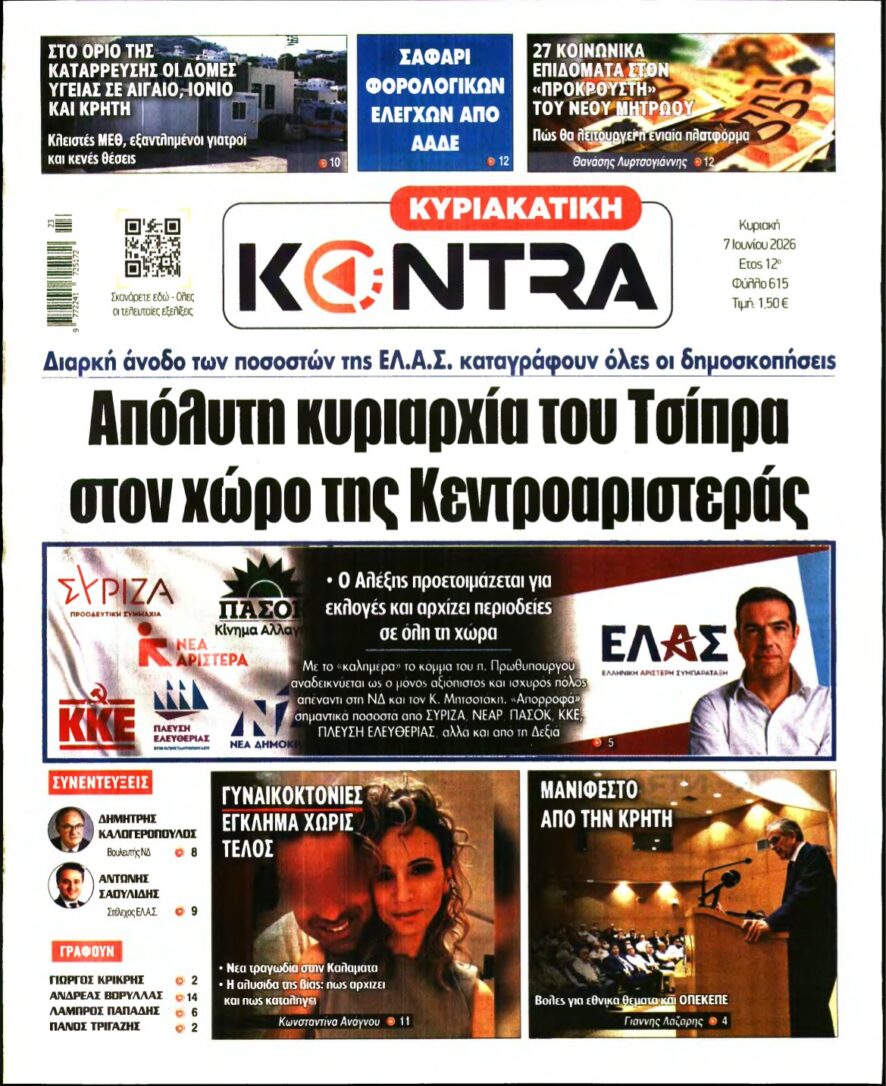 ΚΥΡΙΑΚΑΤΙΚΗ KONTRA NEWS – 07/06/2026