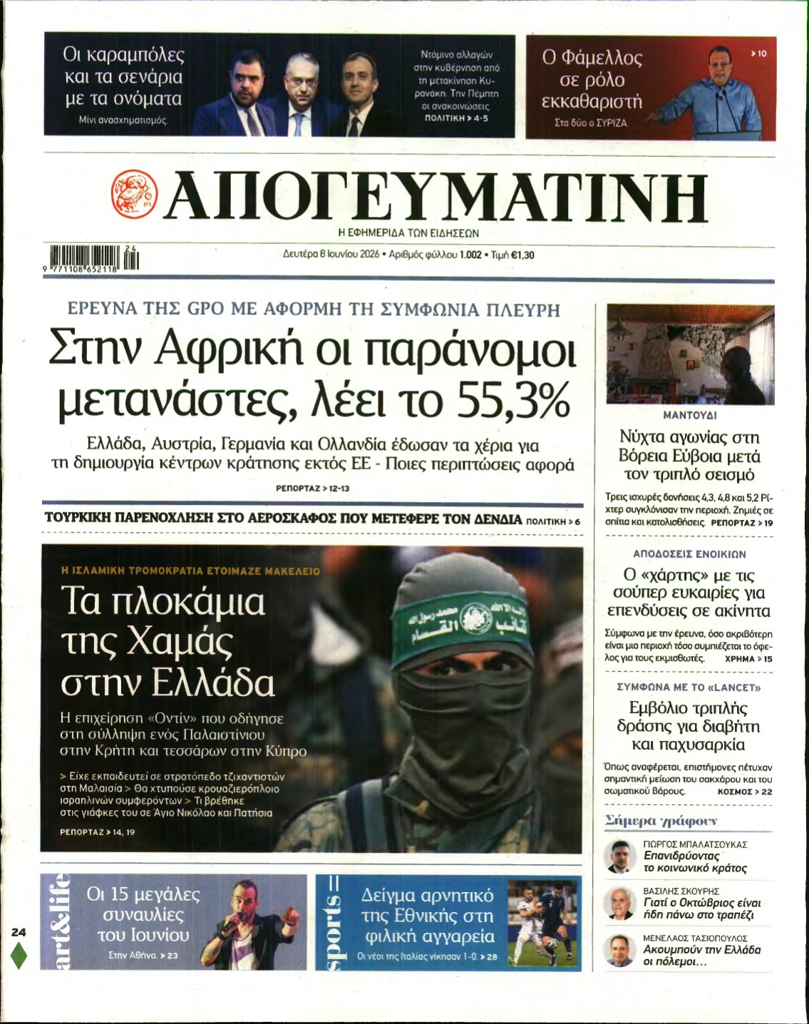 ΑΠΟΓΕΥΜΑΤΙΝΗ – 08/06/2026