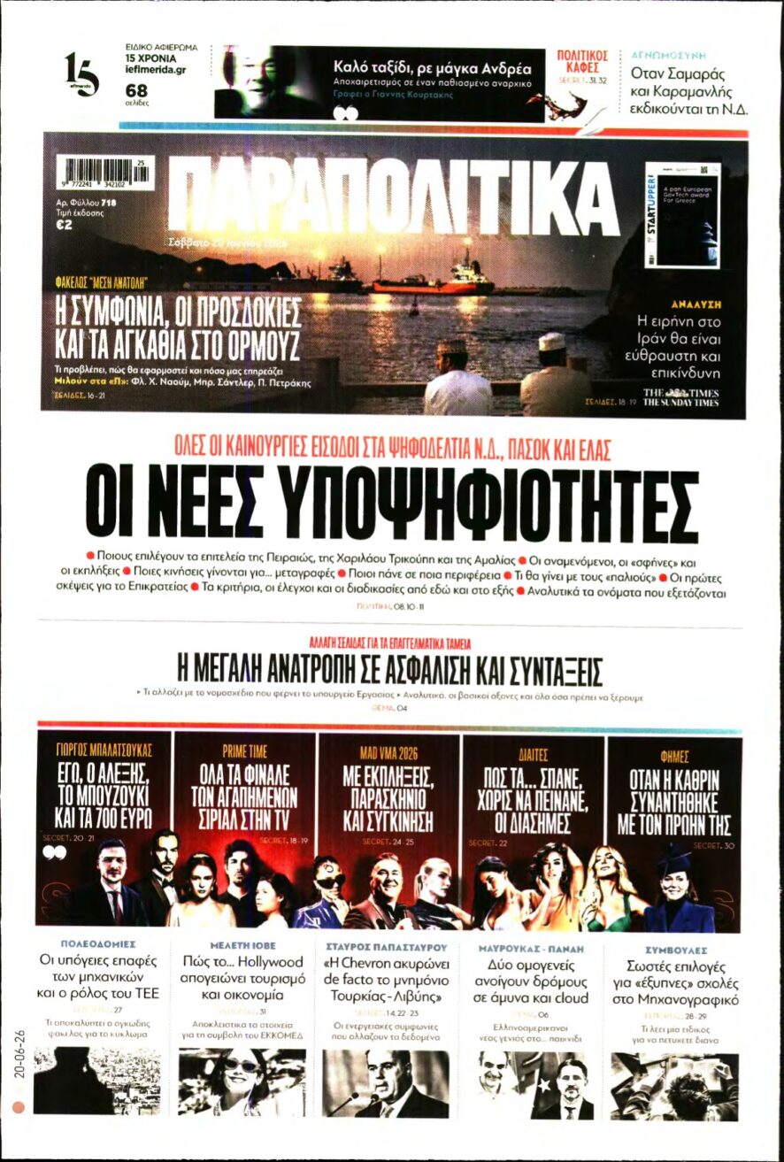ΠΑΡΑΠΟΛΙΤΙΚΑ – 20/06/2026