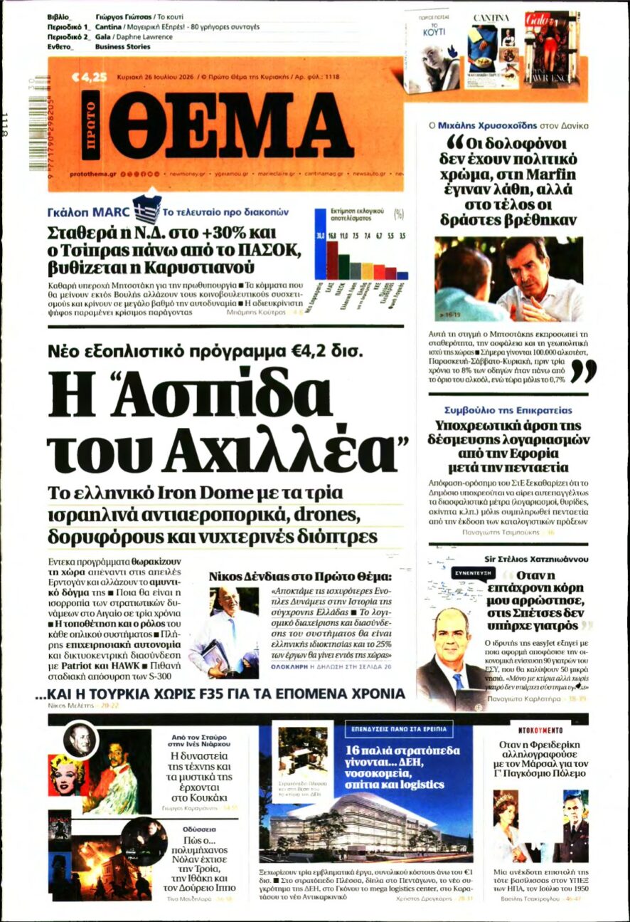 ΠΡΩΤΟ ΘΕΜΑ – 26/07/2026