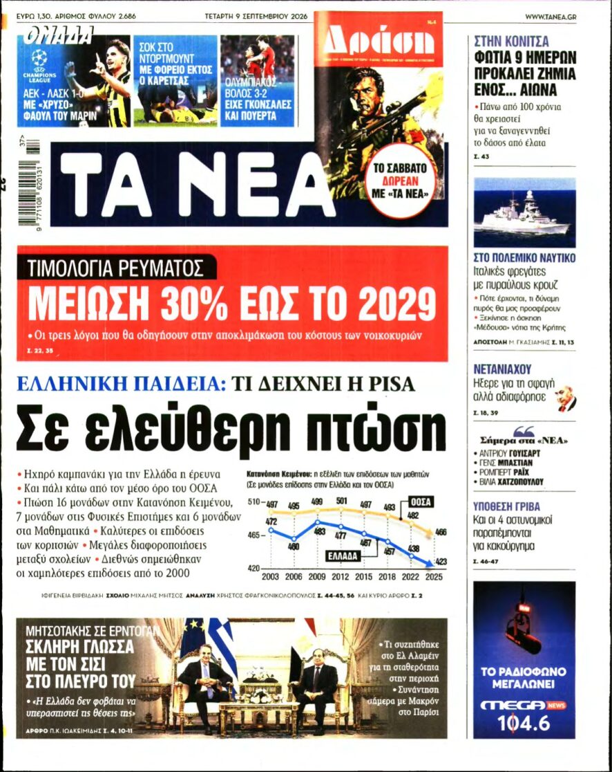 ΤΑ ΝΕΑ – 09/09/2026