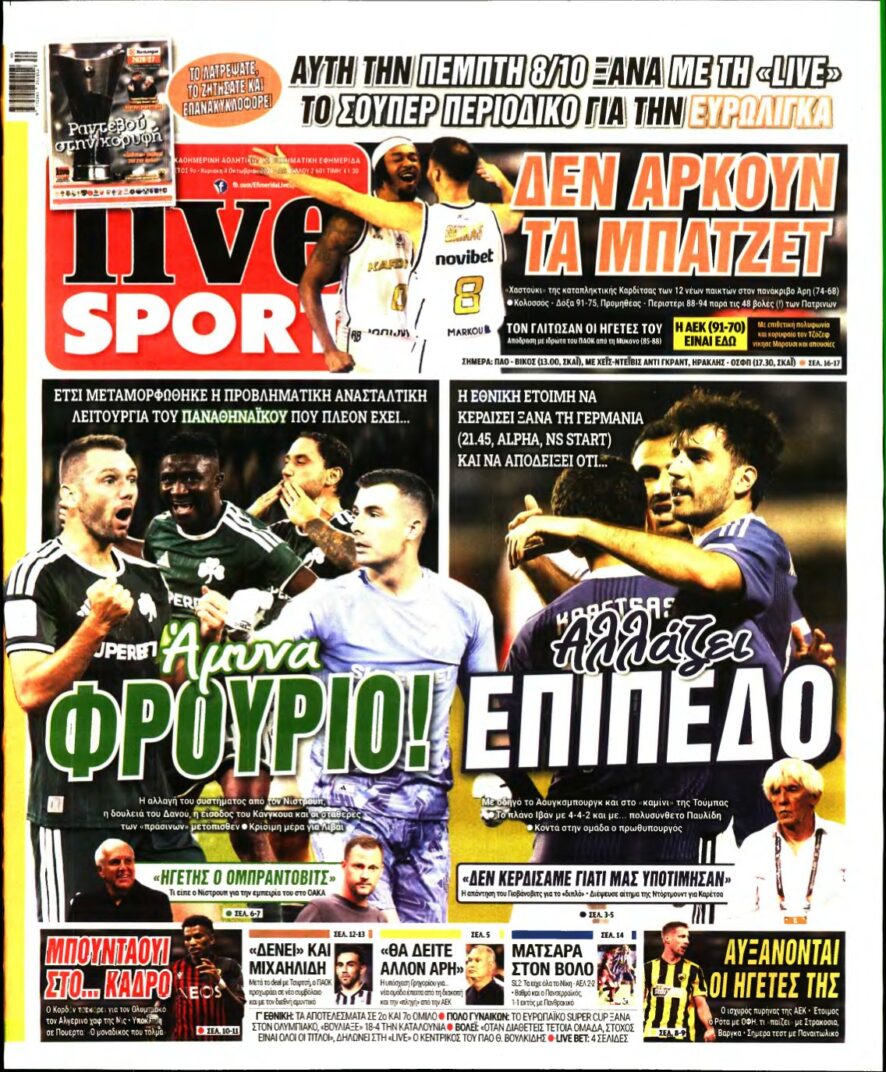 LIVE SPORT ΚΥΡΙΑΚΗΣ – 04/10/2026
