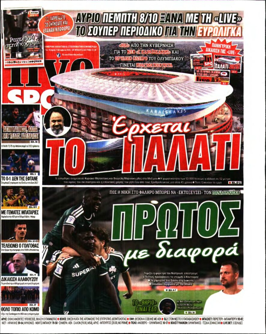 LIVE SPORT – 07/10/2026