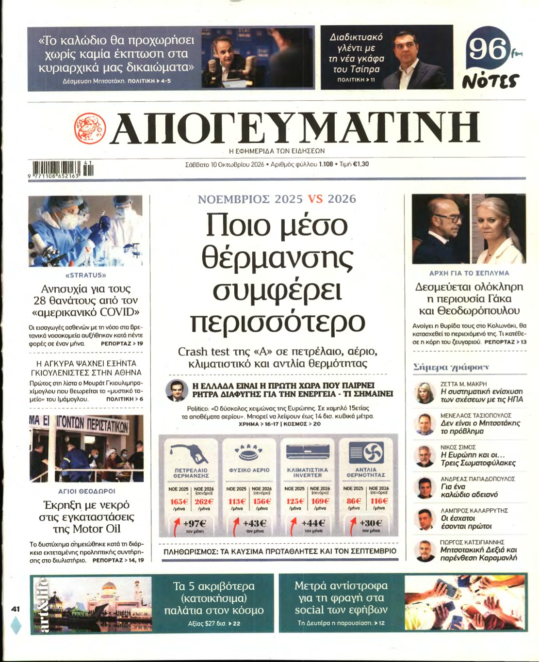 ΑΠΟΓΕΥΜΑΤΙΝΗ – 10/10/2026